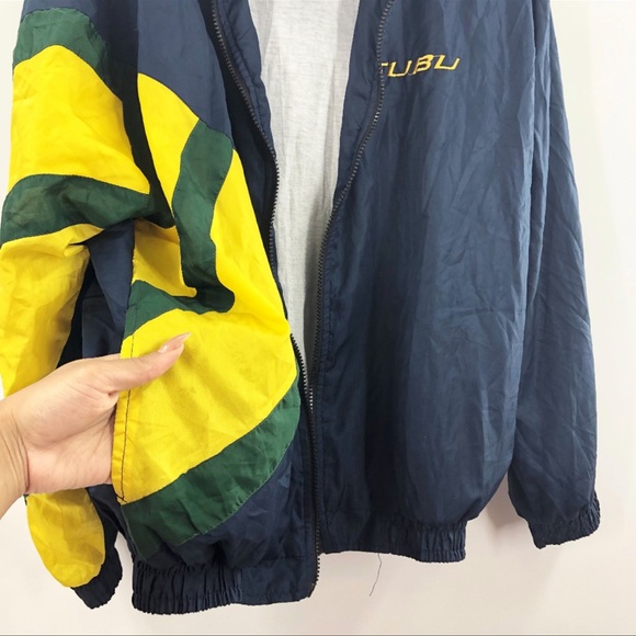 🧥 FUBU Vintage Windbreaker | Navy with Yellow & Green Accents | Size M - Picture 8 of 8